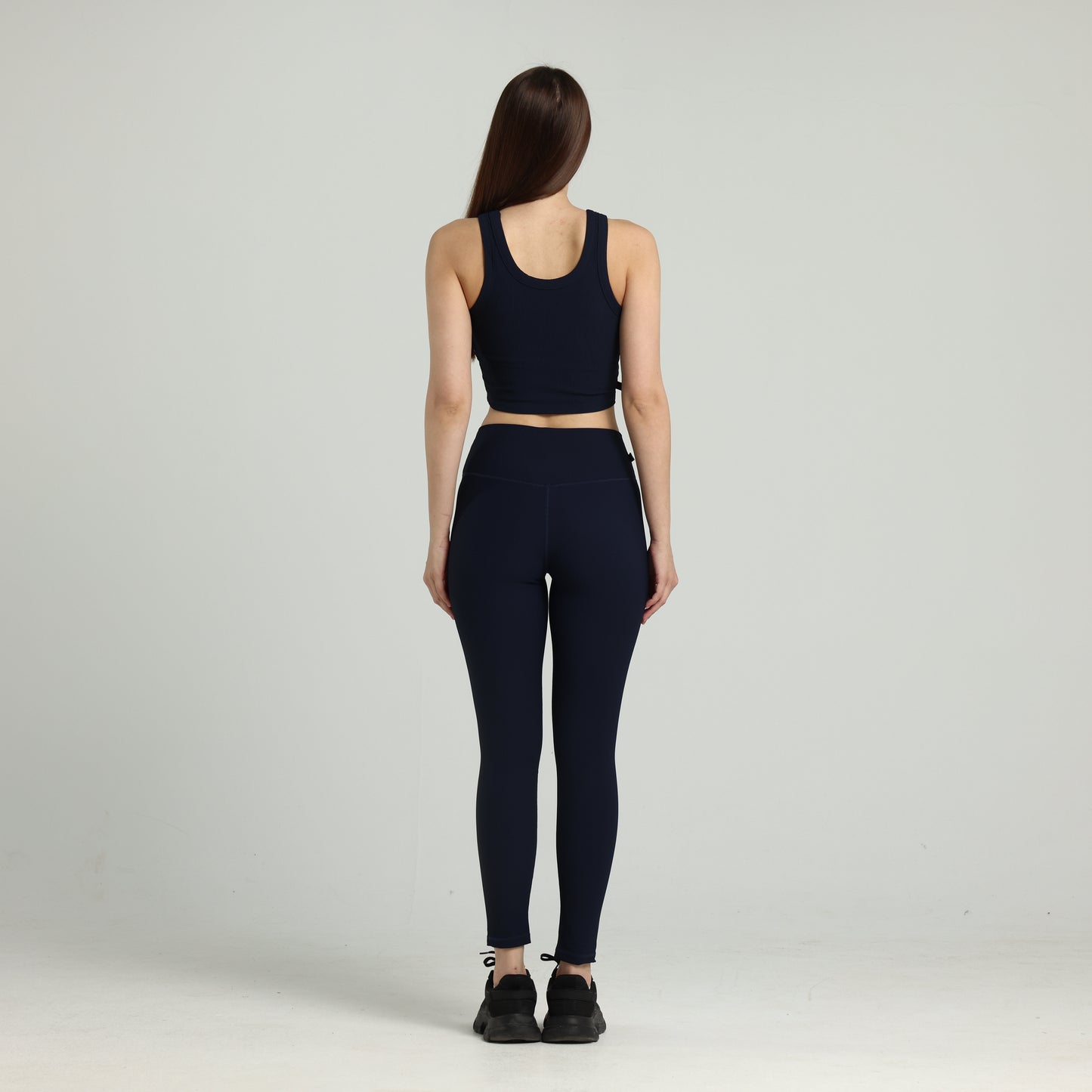 Deep Navy Ribbed Crop Tank