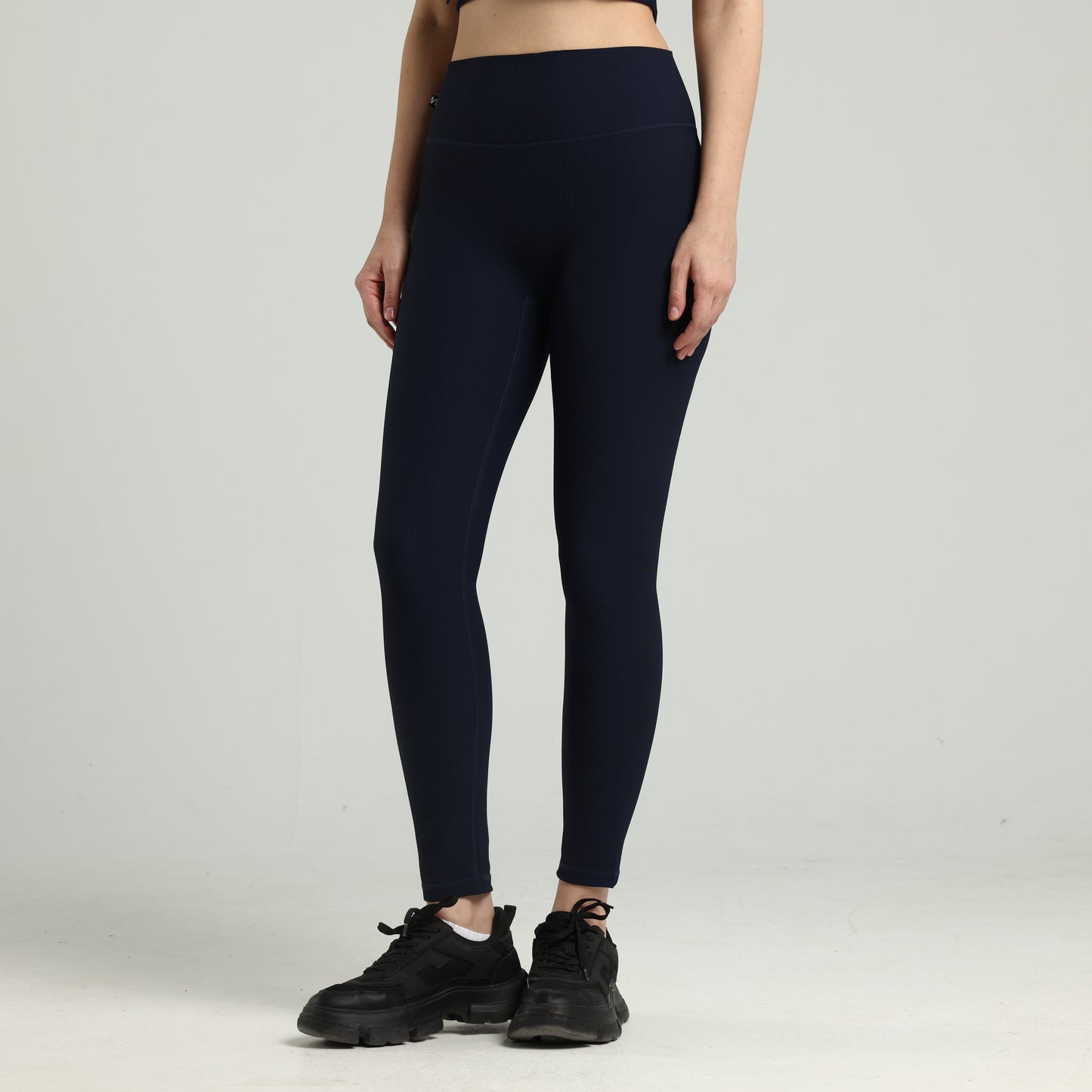 Deep Navy Ribbed Leggings